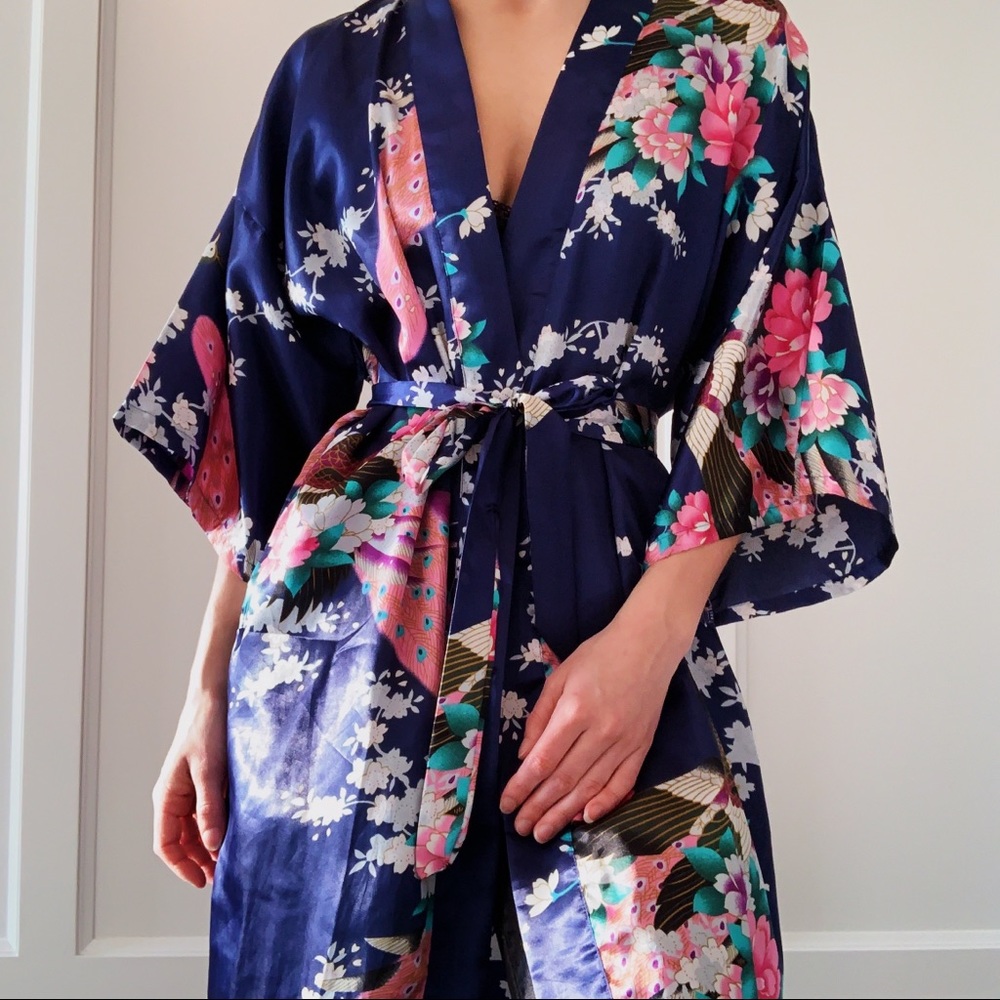 rich royal blue kimono 🦚